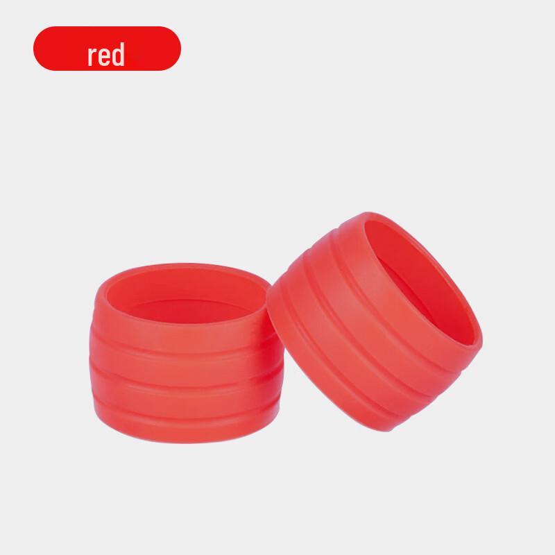 Lishi Red Silicone Bicycle Handlebar Tape Fixing Rings & Straps (15-Pack)