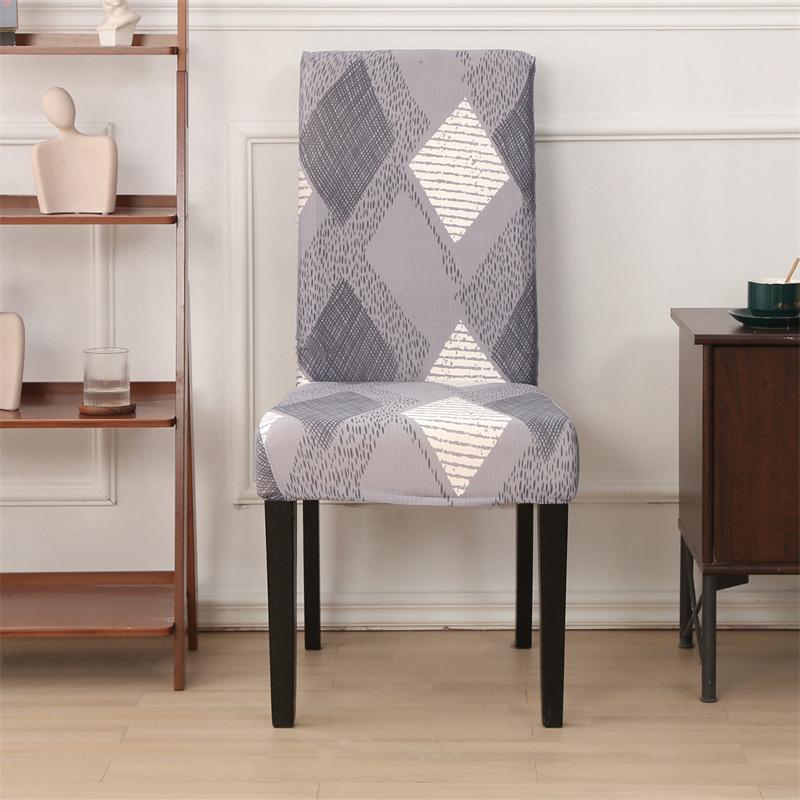 1PC Geometric Chair Cover for Dining Room Elastic Universal Seat Slipcovers for Kitchen Wedding Banquet Housse De Chaise
