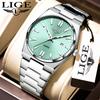LIGE Luxury Watches For Men Stainless Steel Waterproof Luminous Man Watch Date Week Fashion Casual Men Quartz Watch Reloj Hombre