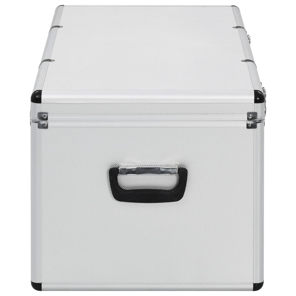 Storage Case Set 3 Pieces Silver Aluminum