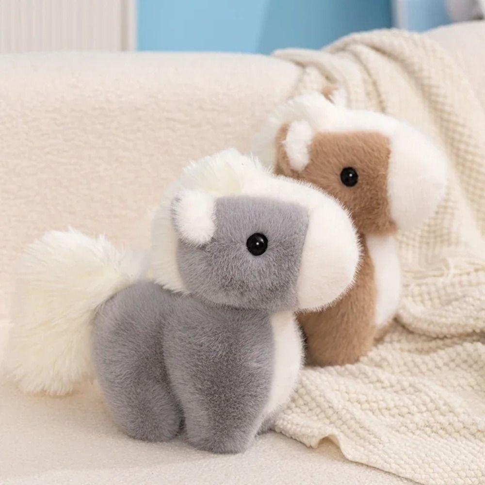 Toys Standing Simulation Pony Long-Haired PP Cotton Animal Horse Lovely Cute Horse Stuffed Easter Gifts