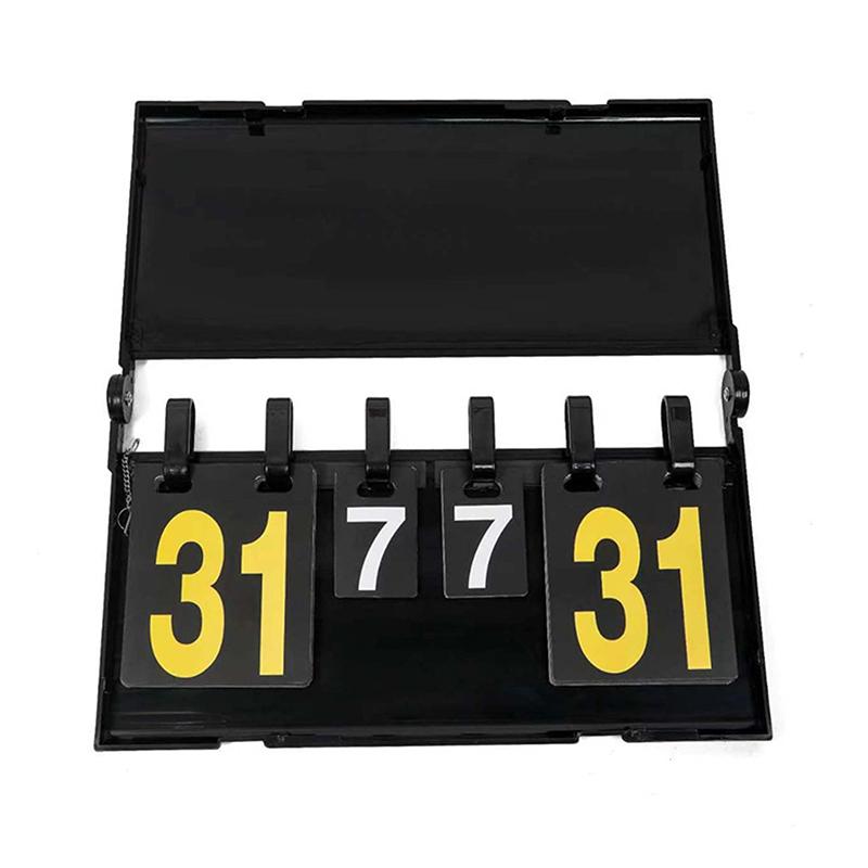Professional Abs Badminton Football Volleyball Competitions 4 Digit Portable Multi Sports Scoreboard Table Flip Scoreboard