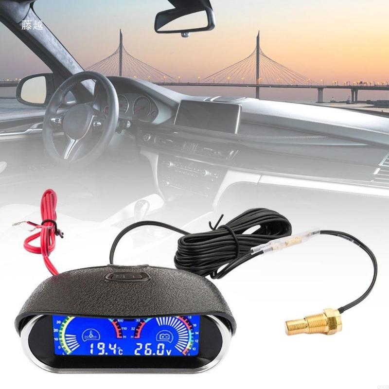 Q9QD 12V 24V High Definition Digital Gauge For Monitoring Water Temp And In Vehicles Featuring Low Power Consumption