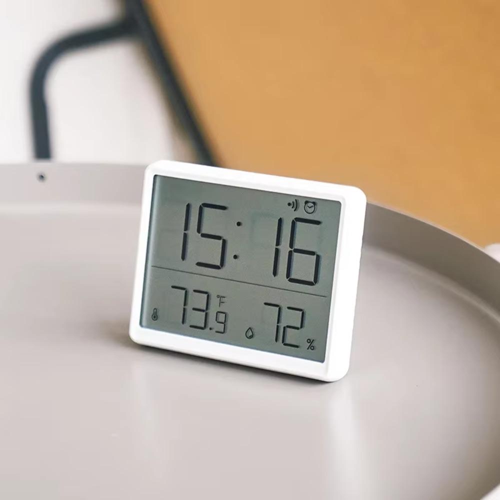 Electronic Temperature Hygrometer Display Screen Bedside Desk Clock Mini Table Clock Bedroom
