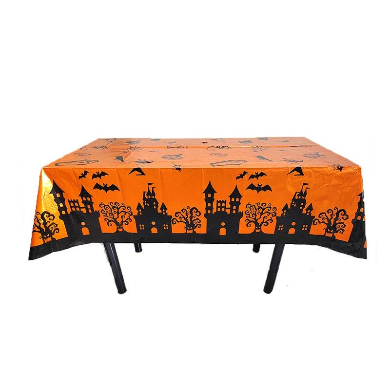 

New Halloween Pumpkin Waterproof Tablecloth Creative Skull Spider Series Halloween Party Decoration Table Cloth Kitchen Tool 137*182cm