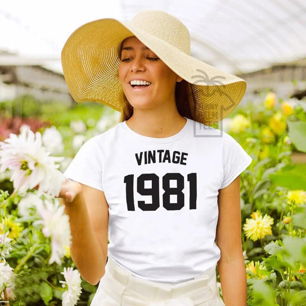 Vintage 42 let starý outfit dárek pro tátu grafický potisk tričko Vintage 1981 nejlepší kazeta trend Harajuku grafická trička