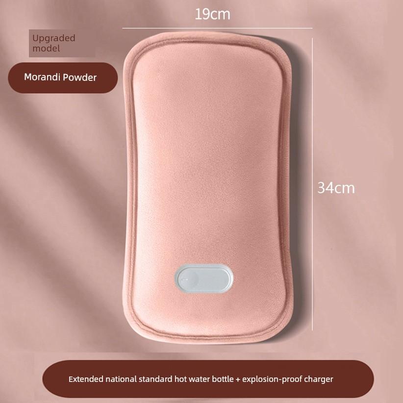 Rechargeable Hot Water Bag Removable and Washable Explosion-Proof Heating Pad for Girls Warm Belly Hand Warmer Plush Cute Cartoon Electric Heater