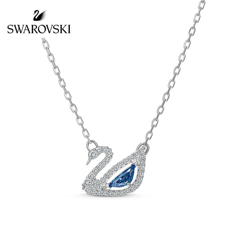 Swarovski Necklace with white and blue