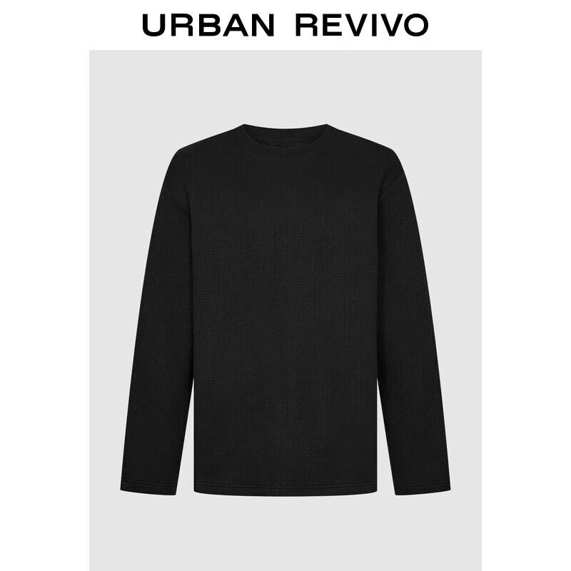 UR Men s Textured Long-Sleeve Round Neck T-Shirt XS