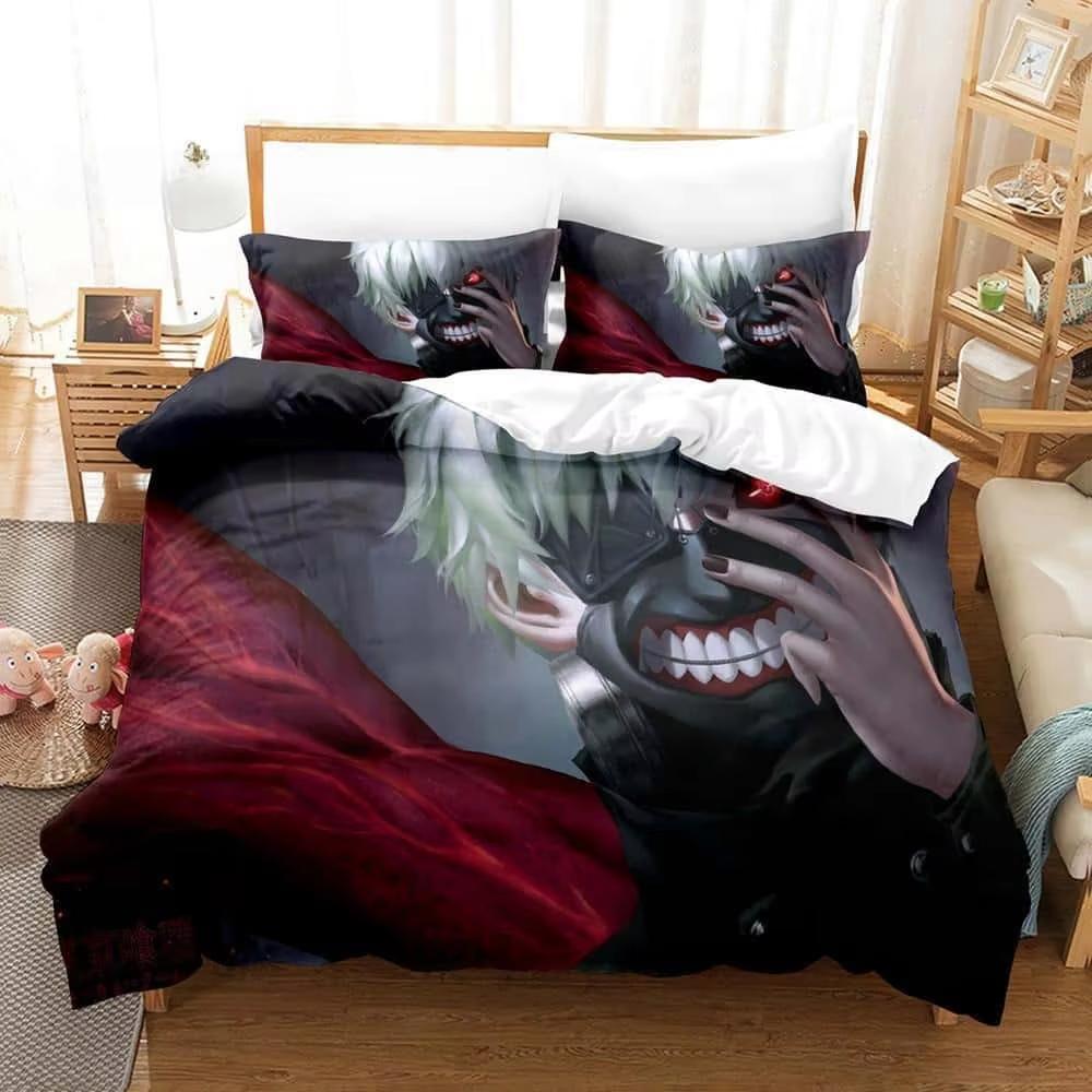 New Home Textiles Tokyo Ghoul Bedding Set Single Twin Full Queen King Size Bed Set Adult Kid Bedroom Duvet cover Sets Anime Bed