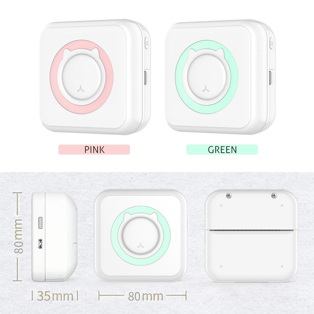 Pocket Thermal Printer Portable Mini Wirelessly BT Connect 200dpi Photo Label Memo List Printing Wireless Printer Clearly