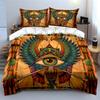 Egyptian Eye Art Decoration Set Soft Comfortable Duvet Cover Bedding Set Included 1*Duvet Cover & 2*Pillowcases, Gift