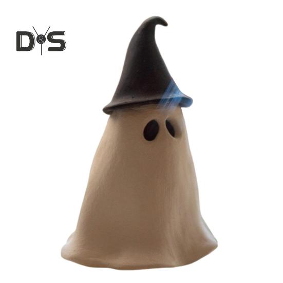 

Подставка для благовоний в виде призрака на Хэллоуин, смоляная тыква-призрак, шляпа ведьмы, ароматическая ароматерапия, горелка для украшения дома, спальни, гостиной A