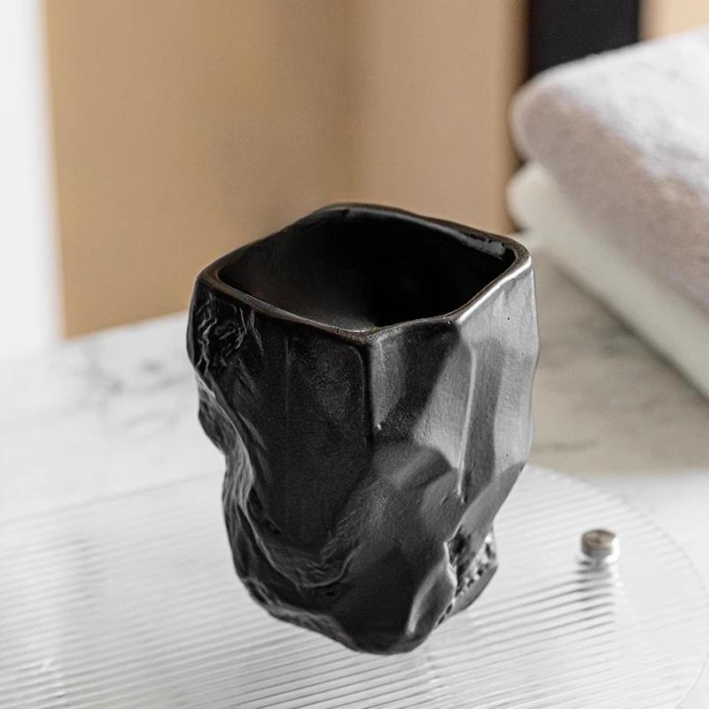 

Rock Shape Mouthwash Mug Ceramic Toothbrush Cup Storage Tray Portable Travel Toothbrush Mug Vanity Sink Bathroom Accessories