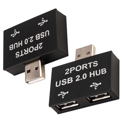 Leehitech 1 To 2 USB Splitter Hub with USB Direct Charging Port Expansion 480Mbps Data Safe and Stable Functional Hub Compatible with Cell and Mobile