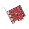 4 Ports 5Gbps USB 3.0 PCI Express Expansion Card for Windows 11 10 for Server 2012 for Linux Built in Self Powered