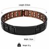 Antique Red Copper Men's Wide Magnet Bracelet - Retro Adjustable Design