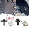 24Pcs Car Engine Undertray Fixing Clips Screws Under Cover Rivet Fasteners For Mercedes G S E C Class W203 W204 SL GL GLC