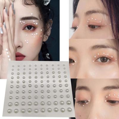 Yousheng Augen Make-up Aufkleber Leicht zu Reinigen Dekorativ Praktisch Schmerzfrei Abnehmbar Körperkunst Werkzeug Acryl Mehrfarbig Augenbrauen Perlen Edelstein Aufkleber
