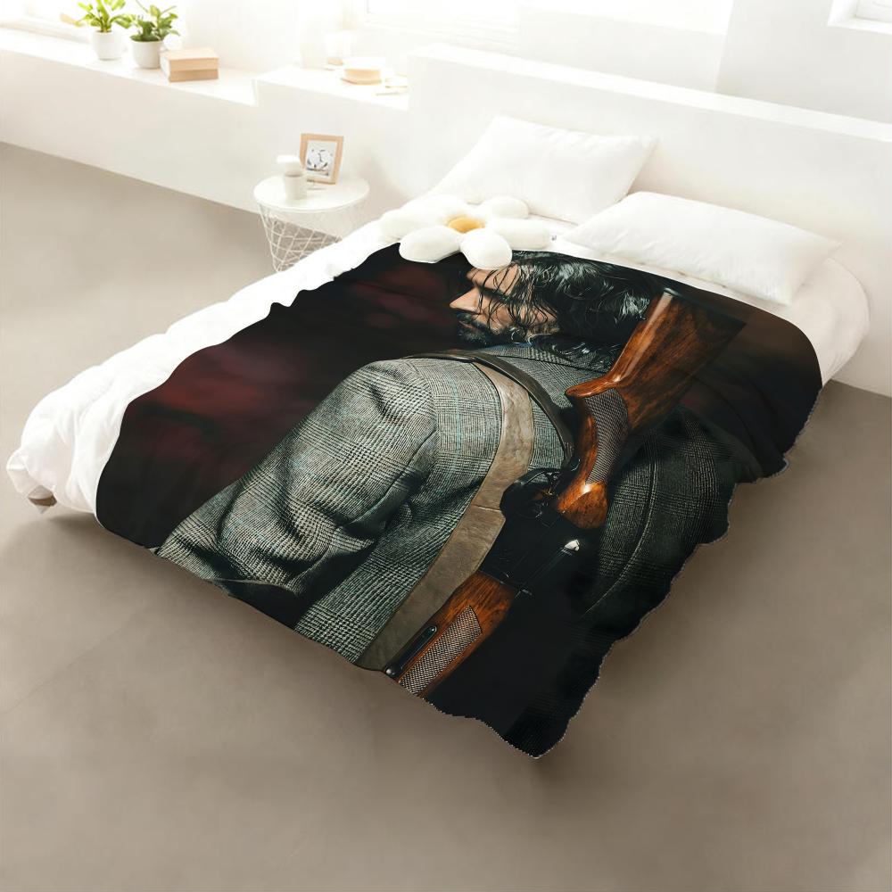 Spiel Alan Wake Kuscheldecke Flanell-Kuscheldecke: Weiches, kinderfreundliches, warmes, antistatisches, waschbares Ganzjahres-Schlafsofa für Zuhause