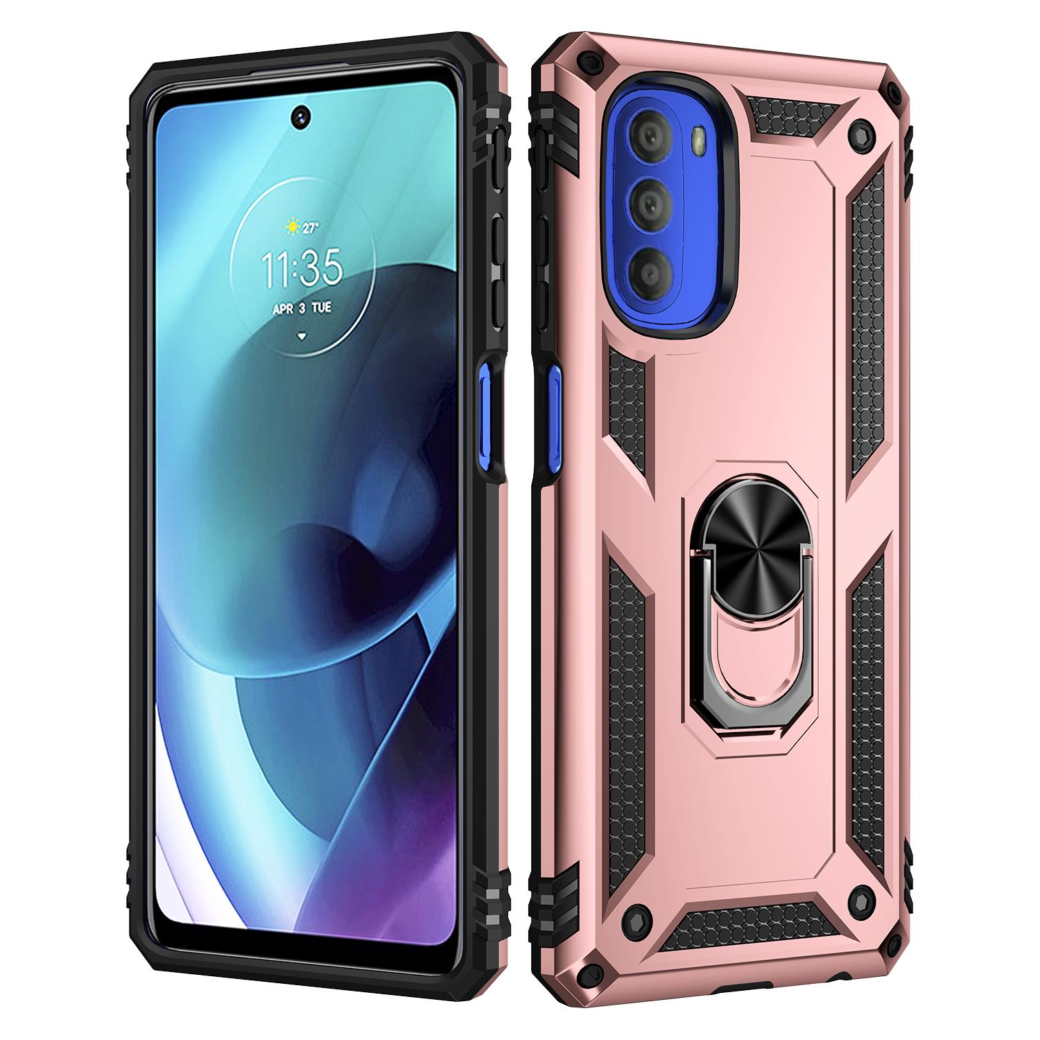 

for Moto G 51 Cover Case for Motorola Moto G51 5G Shockproof Armor Rugged Military Protective Ring Holder Magnet Phone Case for Moto G51 5G