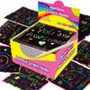 Notes Adhésives Colorées Scratch & Doodle pour Enfants - Papier à Dessin DIY pour Élèves du Primaire, Feuilles d'Art Scratch Couleur Très Demandées