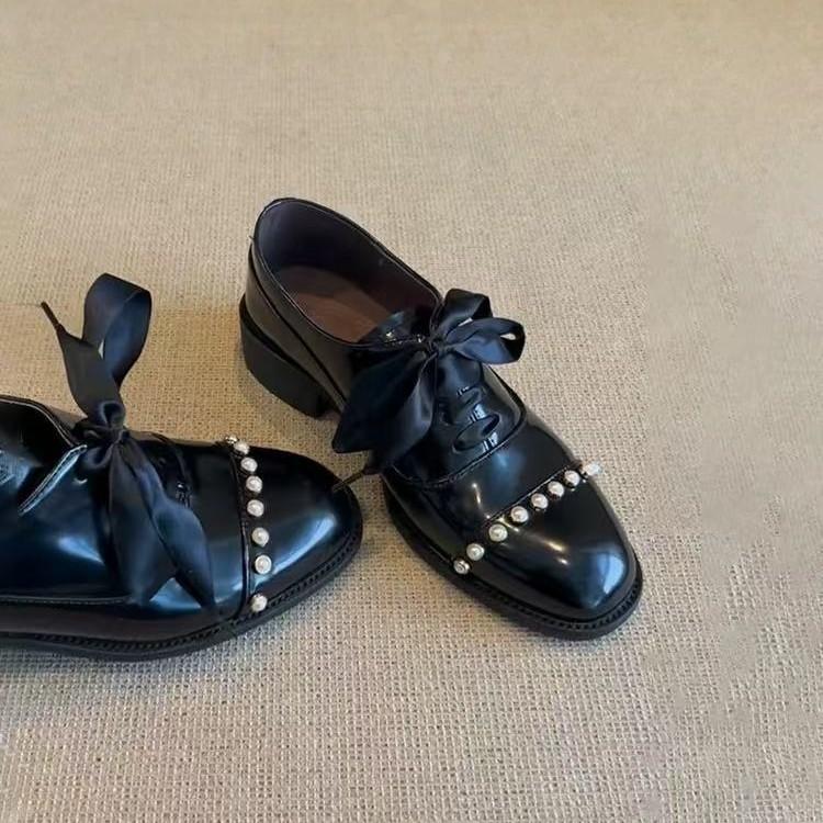 

Модная женская обувь оксфорды с кисточками Весенняя обувь кожаные лоферы для женщин кроссовки женские оксфорды женские туфли-лодочки 2025 летняя обувь 35 чёрный