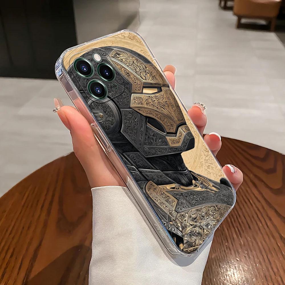 Coque de téléphone Marvel Spider-Man Iron Man Black Panther Pour iPhone 17 Pro Max 17E 11 12 13 14 15 16 Pro Max Plus 17 Air 16E XS Housse Souple