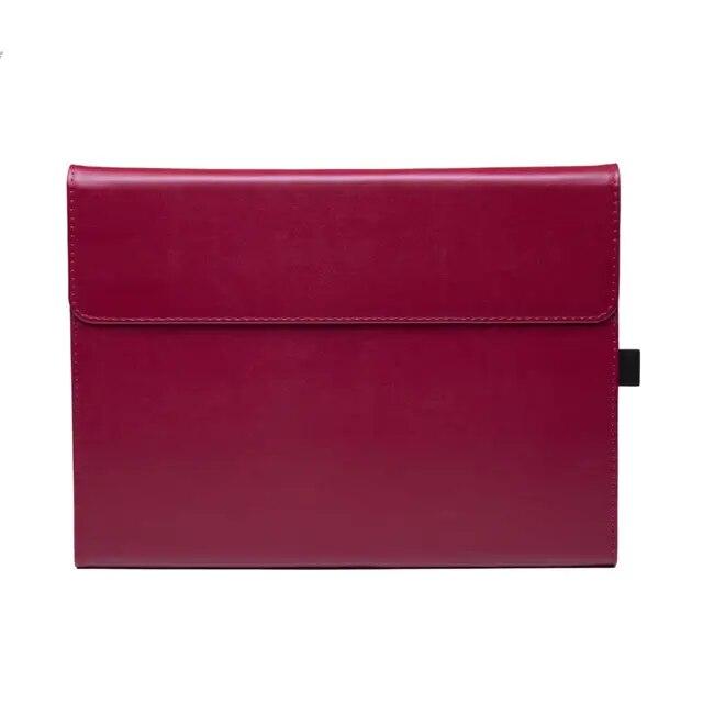 Couro do plutônio caso do portátil para microsoft surface pro 8 capa tablet suporte dobrável para superfície pro go 2 3 x pro 4 5 6 7 manga