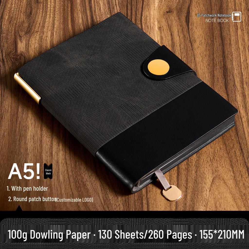 A5 Soft Leather Buckle Notebook: Customizable Diary Gift Set