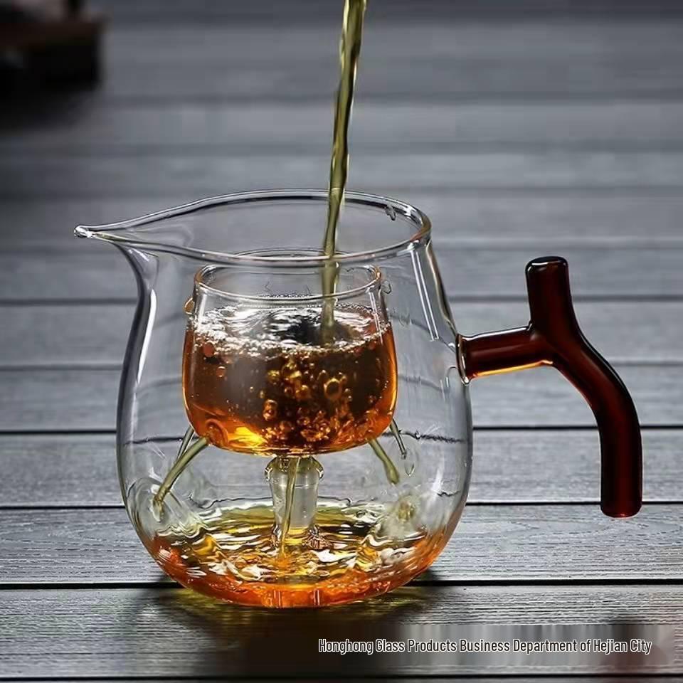 Glass Tea Brewing Pot with Filter - Ideal for Stove-side Small Green Tangerine and Flower Teas