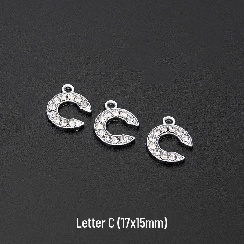 Alloy DIY English Letter & Number Necklace Pendant - Creative Jewelry & Handmade Accessories.