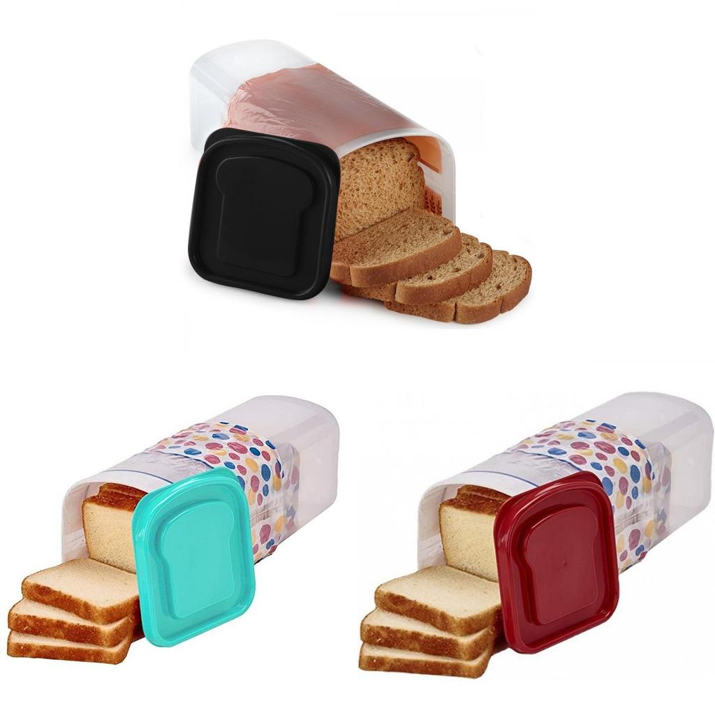 Plastic Bread Storage Container With Sealing Lid For Freshness Preservation Kitchen Organizer