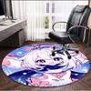 Genshin Impact Print Round Rug, Washable Floor Carpet, For Entryway Dorm Laundry Room Office Study, Home Decor Birthday Christmas Gift
