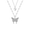 Butterfly Necklace New Year Design Sense Birthday Gift Double Layer Clavicle Chain