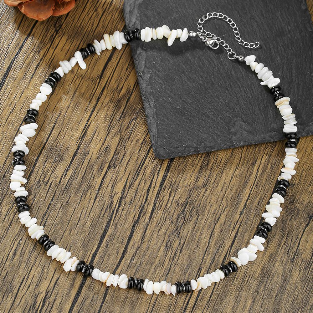 Bohemian Geometric Shell Necklace For Men And Women Handmade Beach Vacation Style