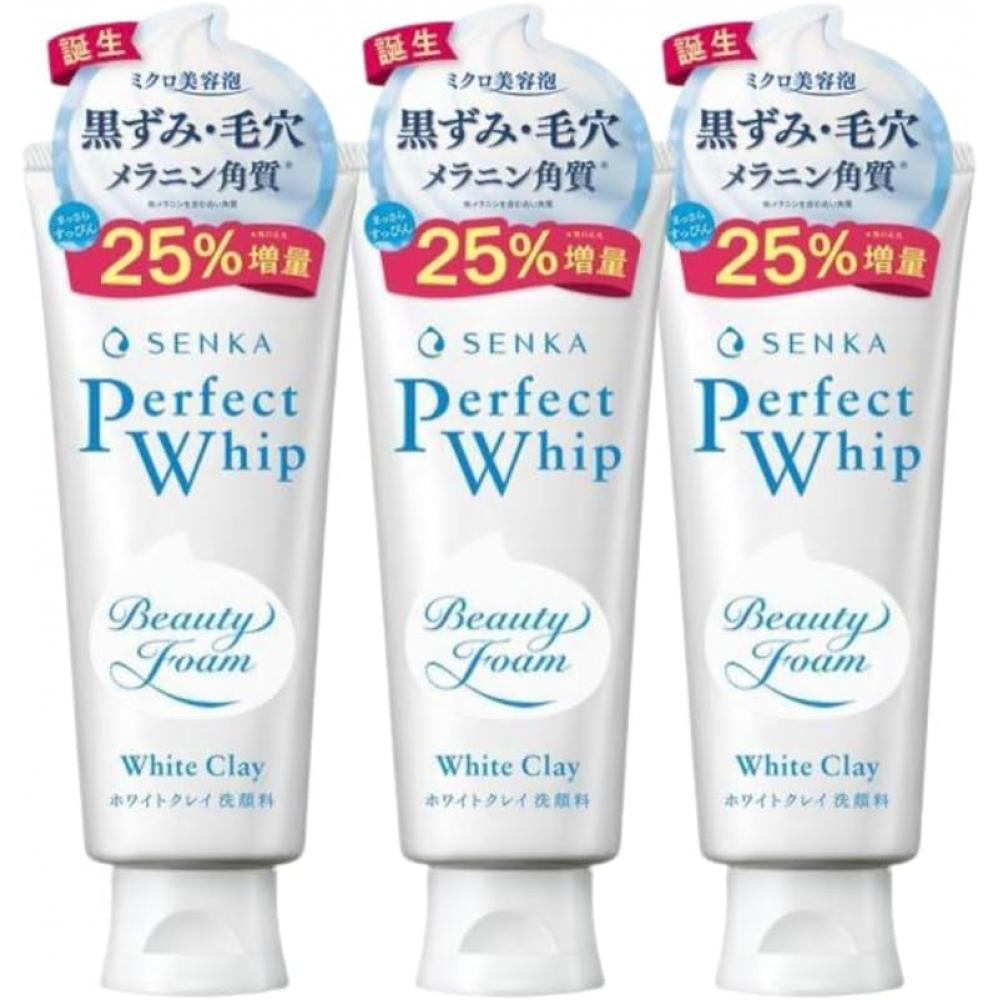 

Unbranded Face Wash Senka Perfect Whip Face Wash Foam White Clay Clear Floral 150g Set Of 3