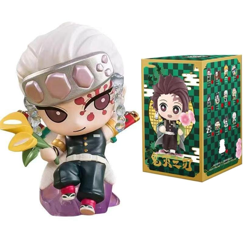 2026 Tanjiro Kamado Nezuko Demon-Slayer Anime Cartoon Figure Blind Box Creative  Statue Ornament Surprise Gift Box