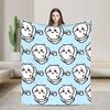 Chiikawa On the Toilet Potty Hachiware Usagi Pooping Meme Blankets Fleece Print Thin Throw Blankets for Sofa Outdoor Rug Piece