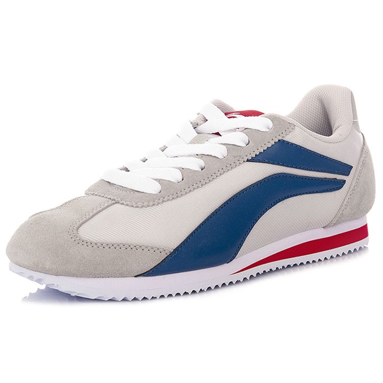 Li Ning 3K Suede Fabric Synthetic Leather Shock Absorbing Non-Slip Wear-Resistant Breathable Lightweight Low-Top Running Shoes Men Sneakers ALCH113-2