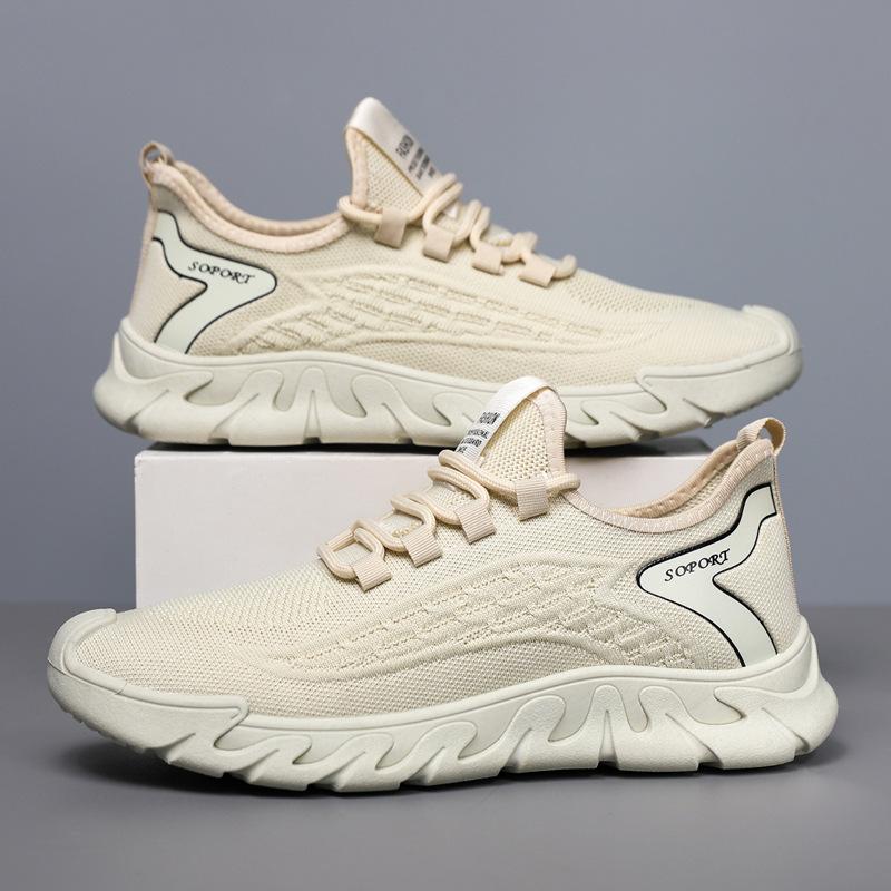 Men's Shoes Fly-woven Spring New Breathable Thin Mesh Fly-woven Mesh Shoes Casual Versatile Men's Sports Shoes