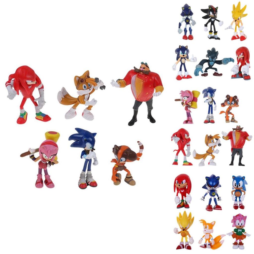 Set di Action Figure Giocattolo di Sonic the Hedgehog di Qualità Premium Carine per Bambini e Adulti