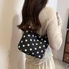 Niche polka dot handbag, women's versatile shoulder bag/underarm bag, small handbag for going out to work, lightweight design.