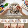 Owl Embroidery Kit Complete Punch Needle Embroidery Kit with Needle Threader Hoops and Threads for Beginner Craft Enthusiast
