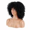 MISS WIG African Descent Lady Short Curly Hair Wig with Bangs African Synthetic High Temperature Fiber Wig Black Cosplay Party Daily Wig