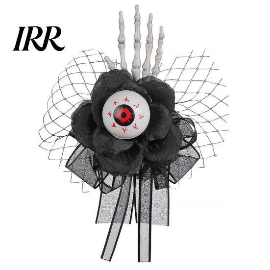 Realistic Floral Wrist Corsage Gothic Flower for Halloween Party, Black Wedding Corsage, Romantic Party Accessory Day of The Dead Prom, Bride, Groom,