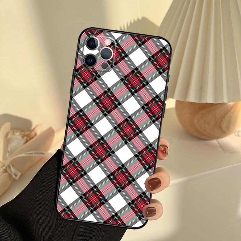 Clan Stewart Dress Tartan Plaid Pattern Phone Case For iPhone 16 15 14 13 11 12 Pro Max 13 12 mini XR 15 16 Plus 16e Cover Funda