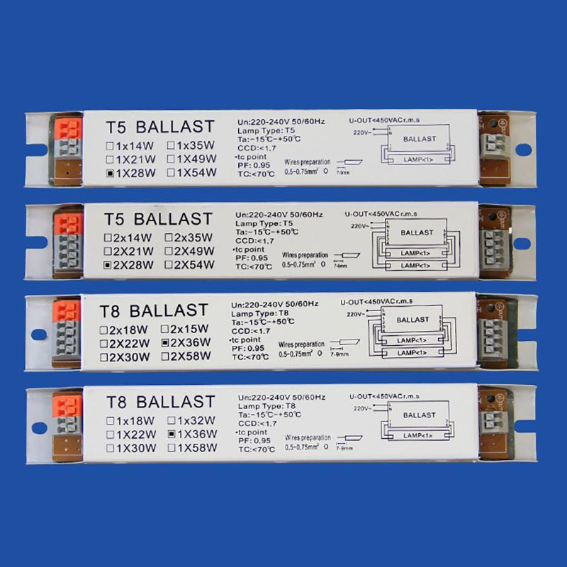 Ac 220-240V Wide Voltage T8 T5 Compact Electronic Ballast Instant Tube Desk Lights Fluorescent Lamp Ballast Home Office Supplies