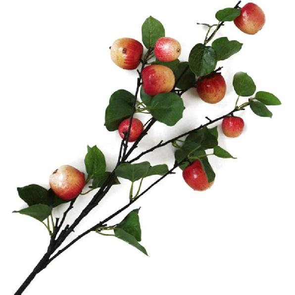 Okngr Artificial Flowers, Simulation Apple Branch Artificial Flower Branches Red Blossom Flowers Simulation Flower Fake Flowers Photography Props