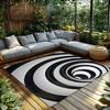 Tuniu Black White Striped Geometric Rug Modern Abstract Home Decor Floor Carpet Mat